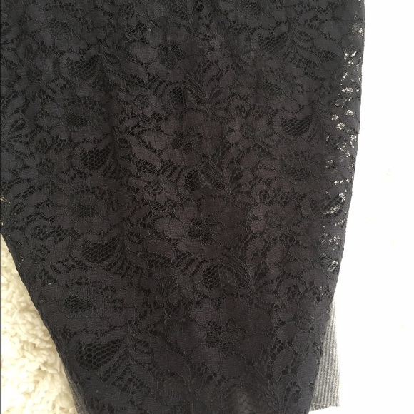 Ann TaylorGrey Cotton with Black Lace Camisole Top - Picture 4 of 6